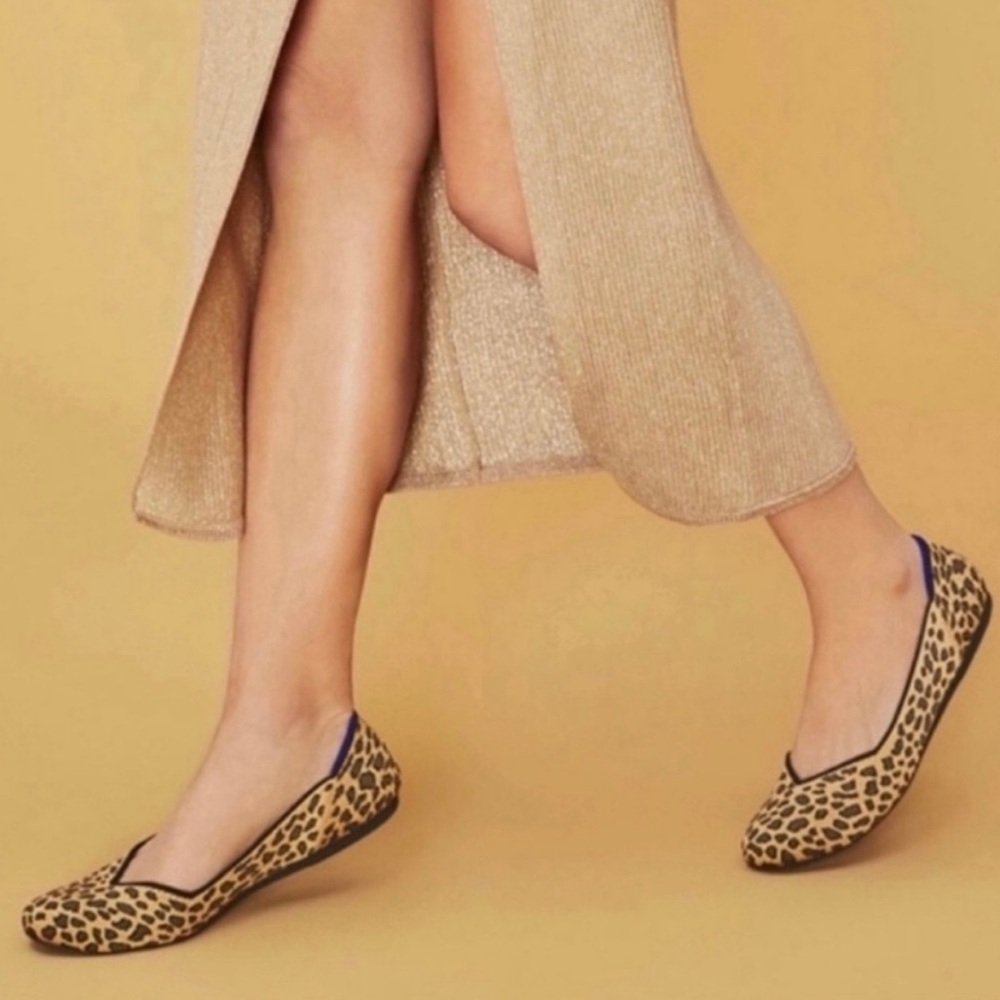 Women’s Rothy’s Leopard Round Toe Ballet Flats